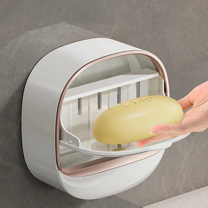 1PC Soap Box Wall Mounted Light Luxury Soap Holder Punch