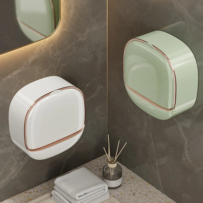 1PC Soap Box Wall Mounted Light Luxury Soap Holder Punch
