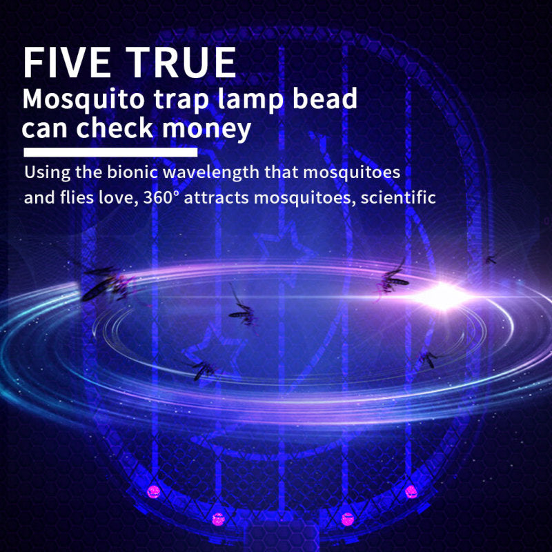 Rechargeable Electric Mosquito Killer Racket 2 In 1 LED Flash Light (Random Color)