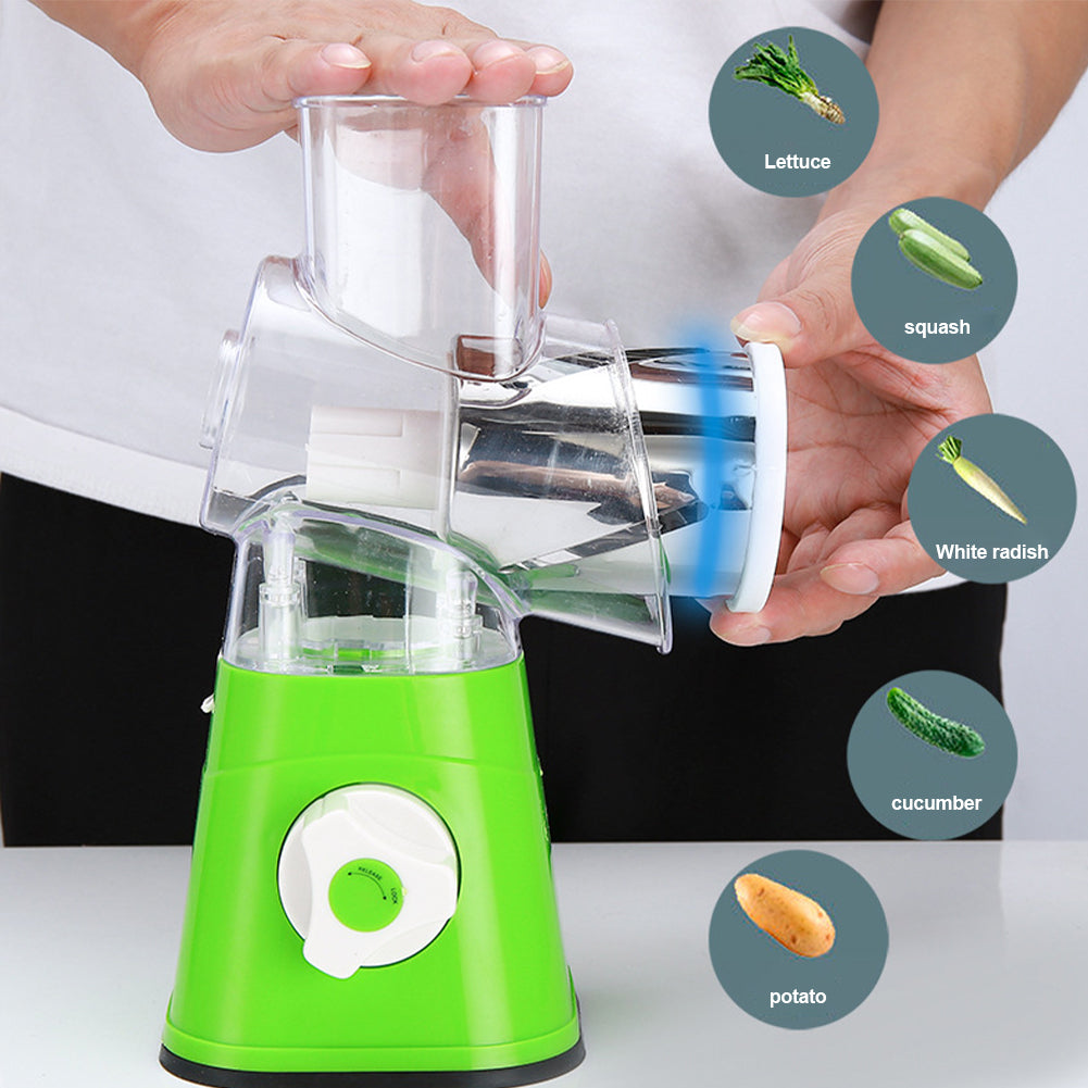 Manual Vegetable Drum cutter Slicer Multifunctional Round Slicer