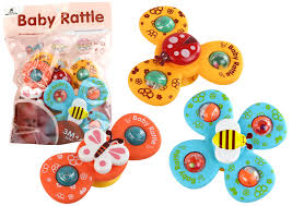 3PCS Rattle Suction Baby Toys Set Fun