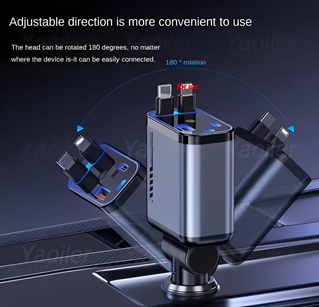 C6 4 In 1 Multi Functional Car Charger Fast Charging